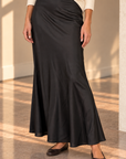 Black Night Satin Skirt