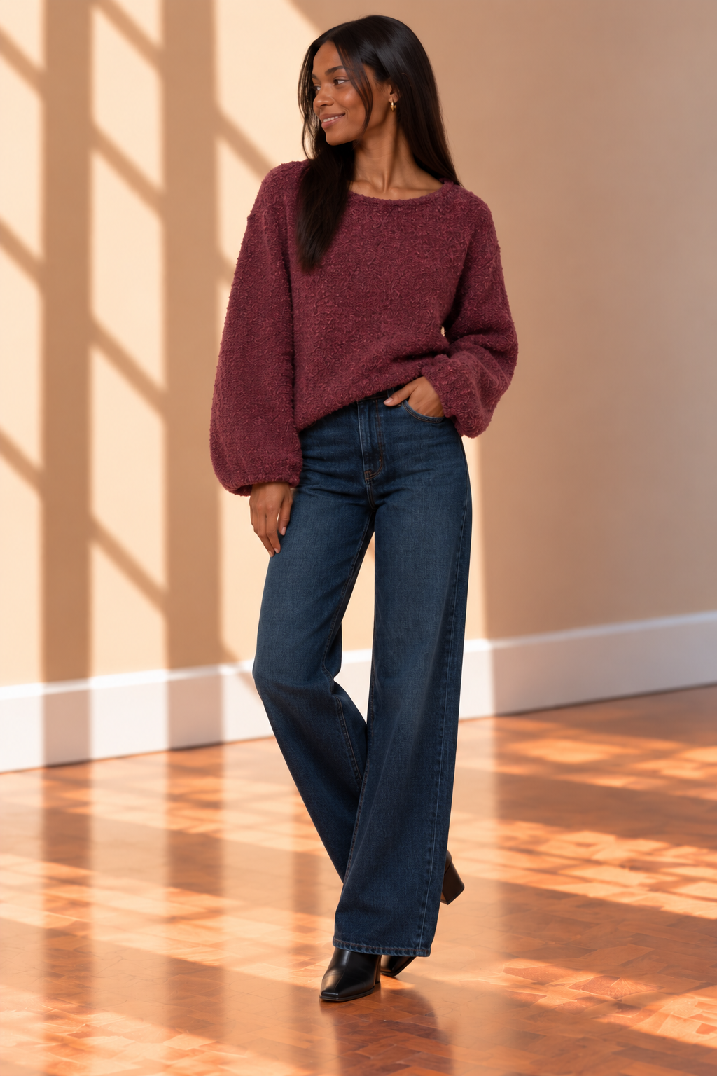 Burgundy Evelina Sweater
