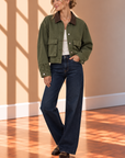 Dusk Sage Rey Cropped Chore Jacket