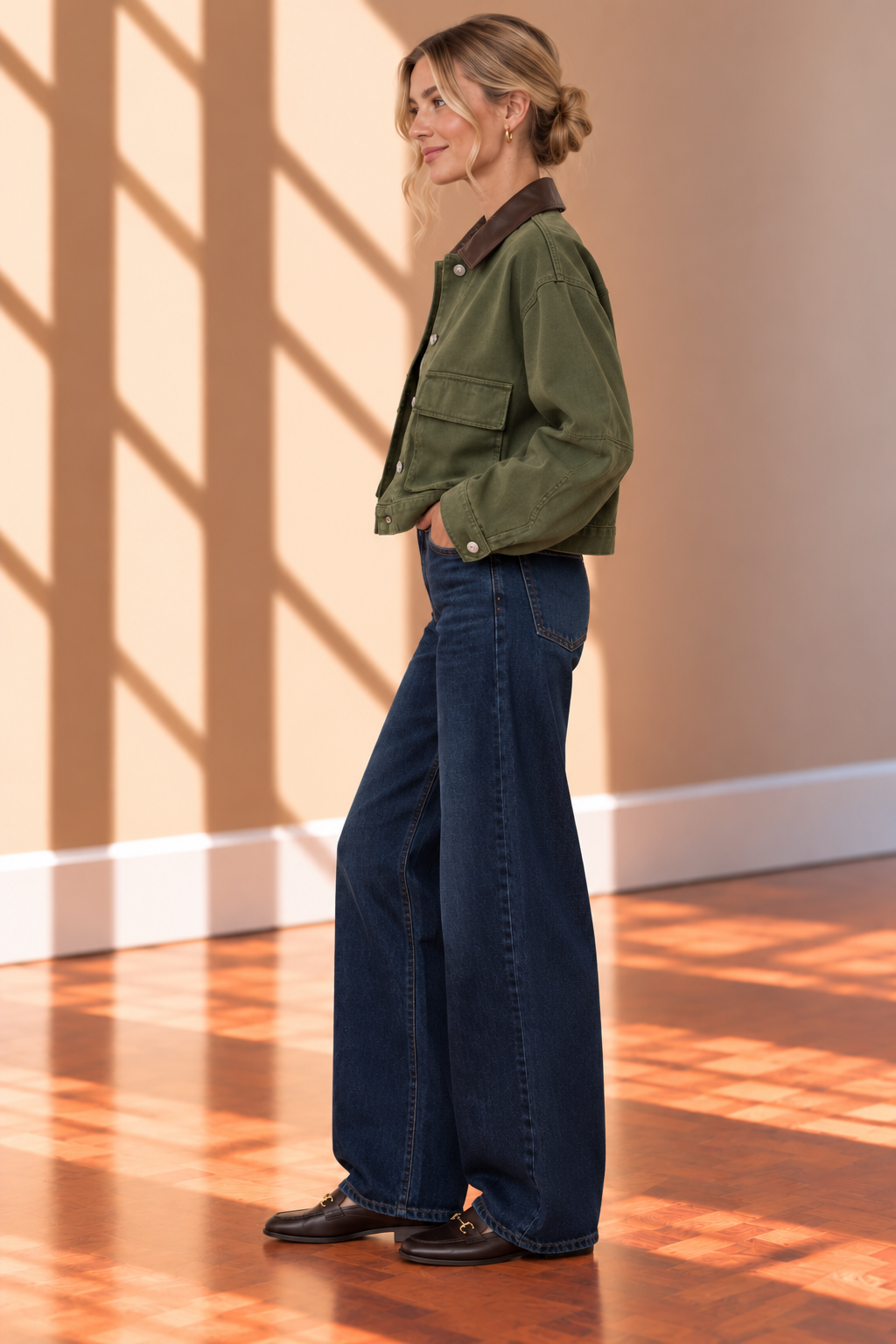 Dusk Sage Rey Cropped Chore Jacket