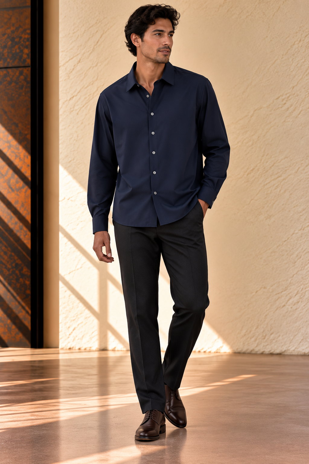 Navy Sterling Long Sleeve Shirt