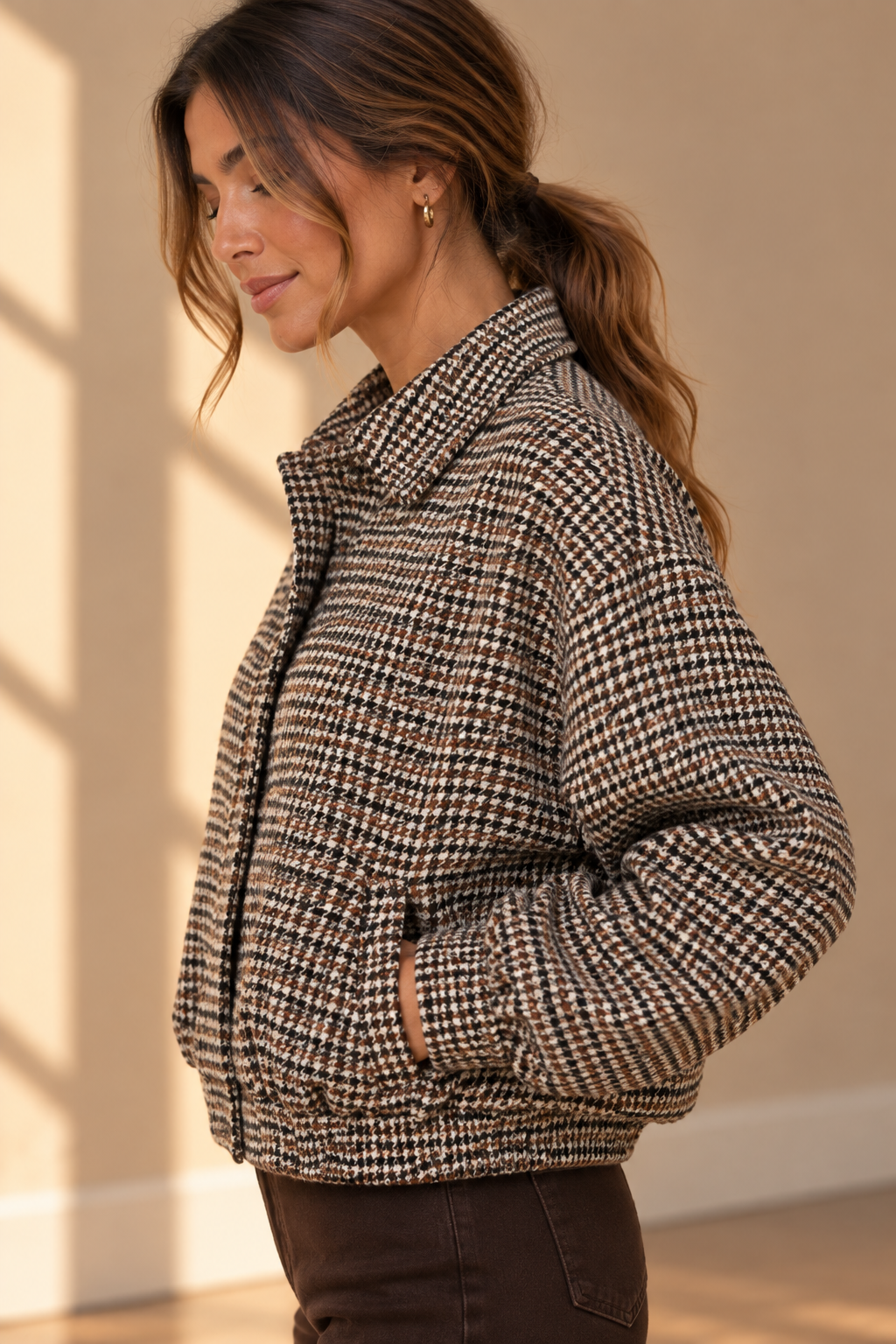 Brown/Black Checker Jacket