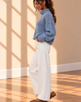 Blue Hemming Sweater