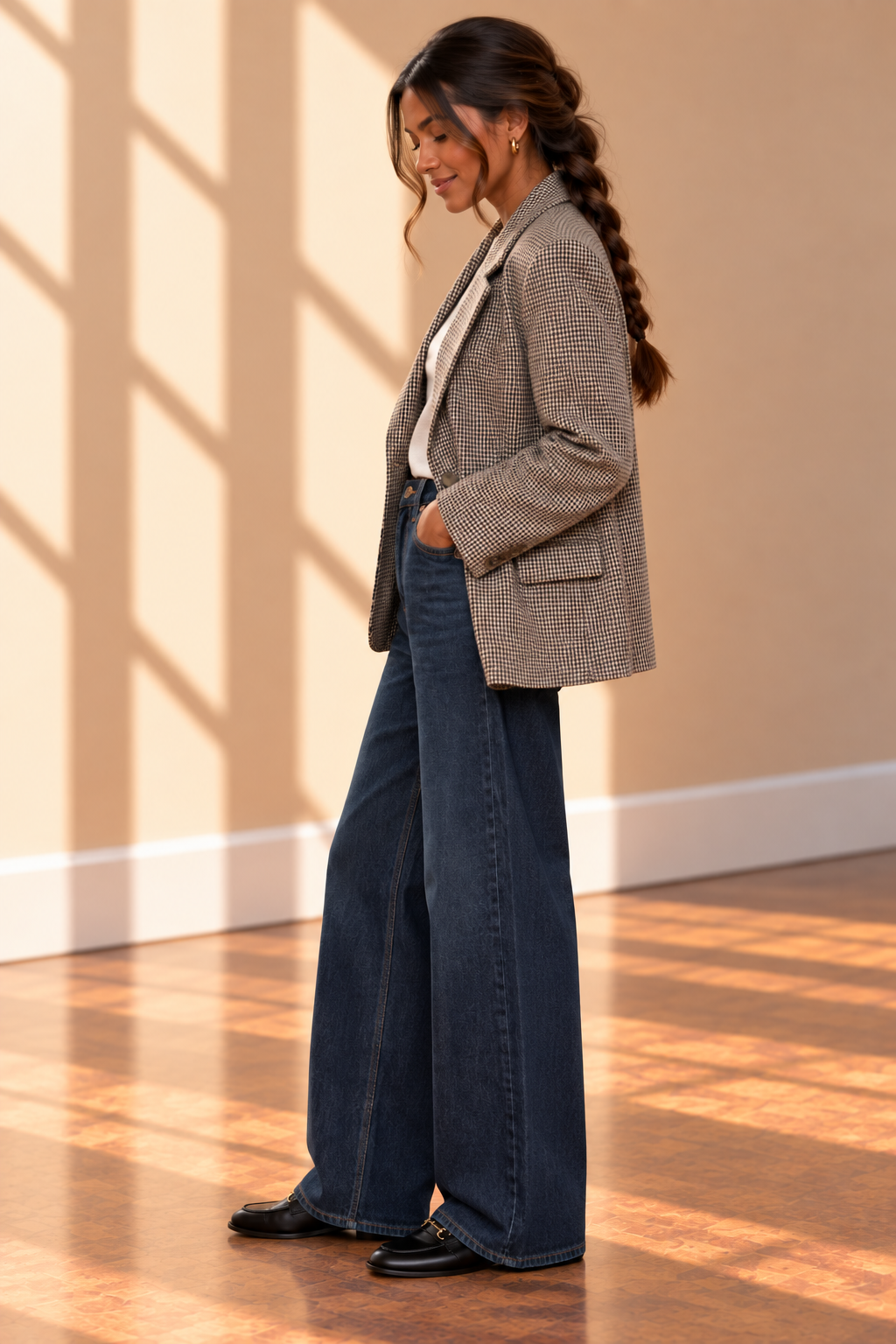 Dark Chocolate Evan Check Blazer