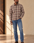 Green & Purple Multi Plaid Classic Stretch Selvage Shirt