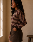 Brown Multi Amari Sweate