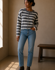 Heather Grey & Ivory Sweater