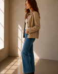 Light Sand Decker Suede Chore Coat