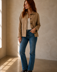 Light Sand Decker Suede Chore Coat