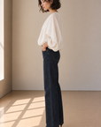 Ivory Malia Soft Woven Balloon Top