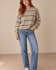 Taupe & Blue Evelyn Sweater