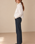 White Bronagh Cropped Button Up