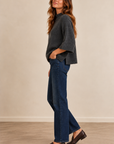 Charcoal Mock Neck Mia Sweater