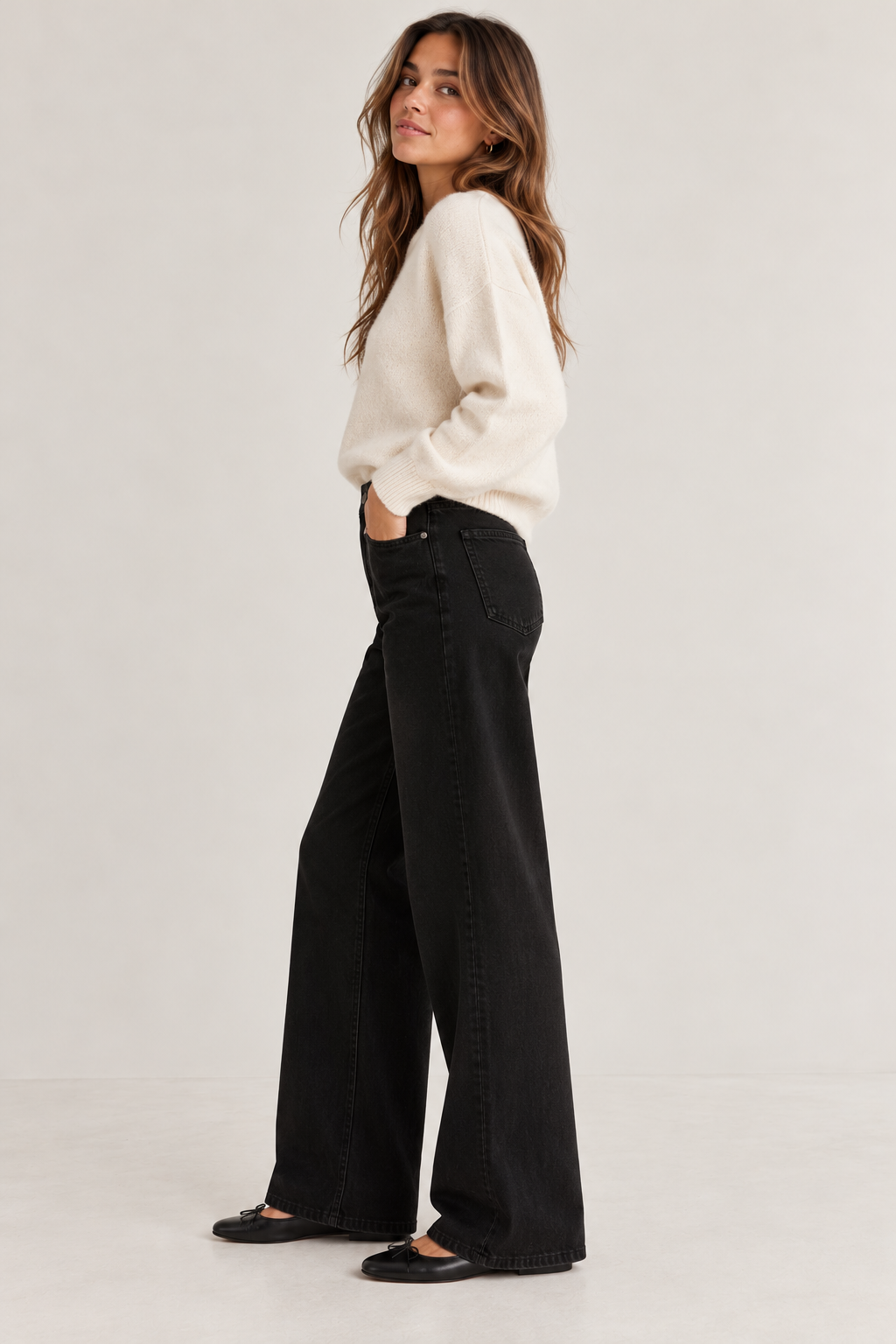 Black HR Palazzo Wide Leg