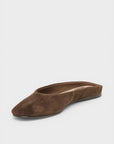 Eila Dark Brown Suede Flats