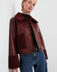 Maroon Shearling Dria