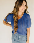 Victorian Blue Athalie Top