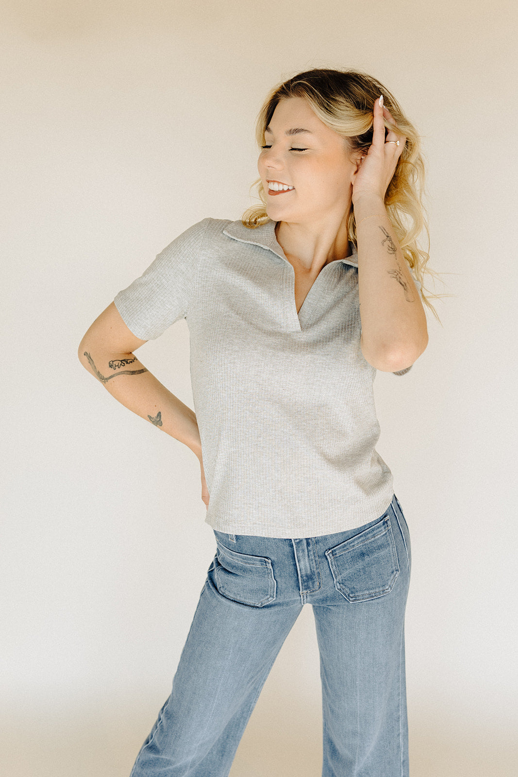 Heather Grey Adrianna Top