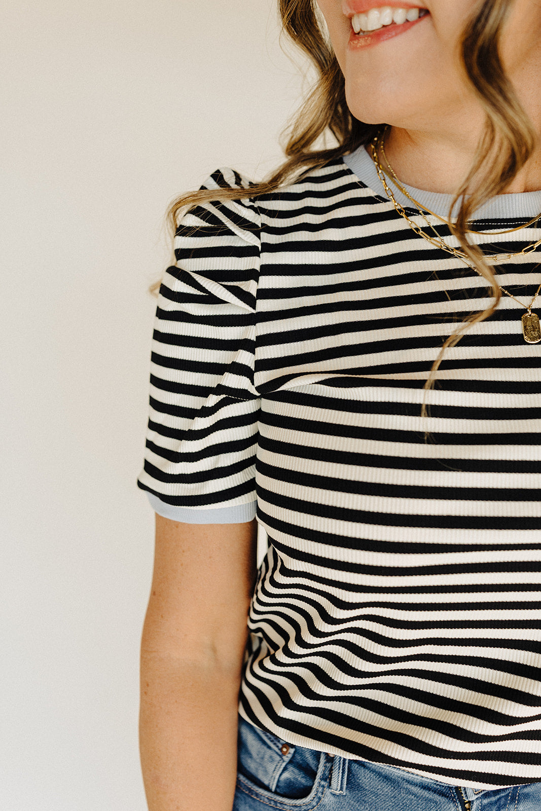Black &amp; Cream Angela Top