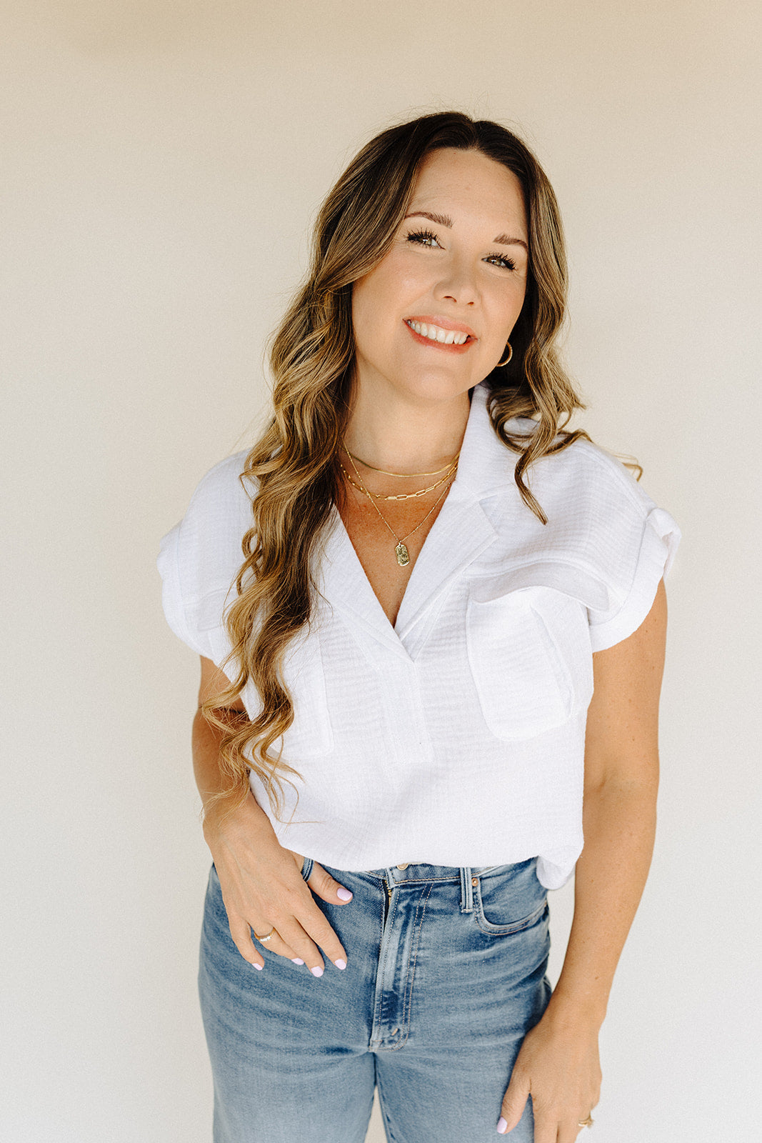 Optic White Gavin Top