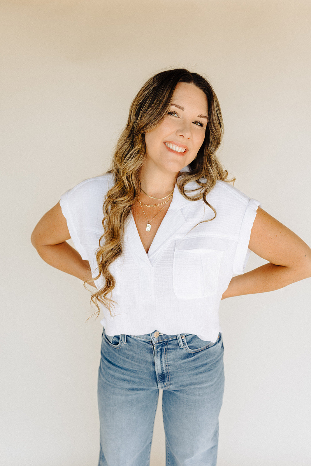 Optic White Gavin Top