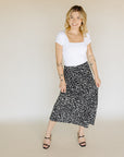 Black Floral Loretta Skirt