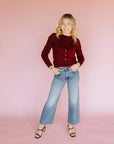 Burgundy Ada Cardigan