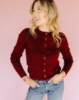 Burgundy Ada Cardigan