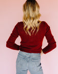 Burgundy Ada Cardigan