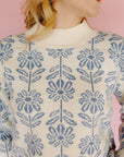 Baby Blue Flower Ella Sweater