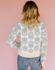 Baby Blue Flower Ella Sweater