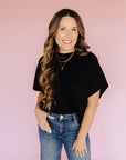 Black Elsie Sweater Top