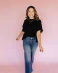 Black Elsie Sweater Top