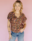 Ditsy Greenery Roden Blouse