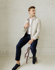 Dark Navy Como Reg Houndstooth Suit Pants