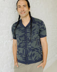 Navy Laurel Wreath Ethan Sweater Button Down