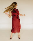 Burgundy Andromeda Midi Dress