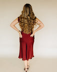 Burgundy Andromeda Midi Dress
