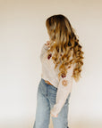 Taupe Floral Meadow Sweater