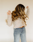 Taupe Floral Meadow Sweater