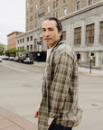Olive Gravel Plaid Madras Button Down Shirt