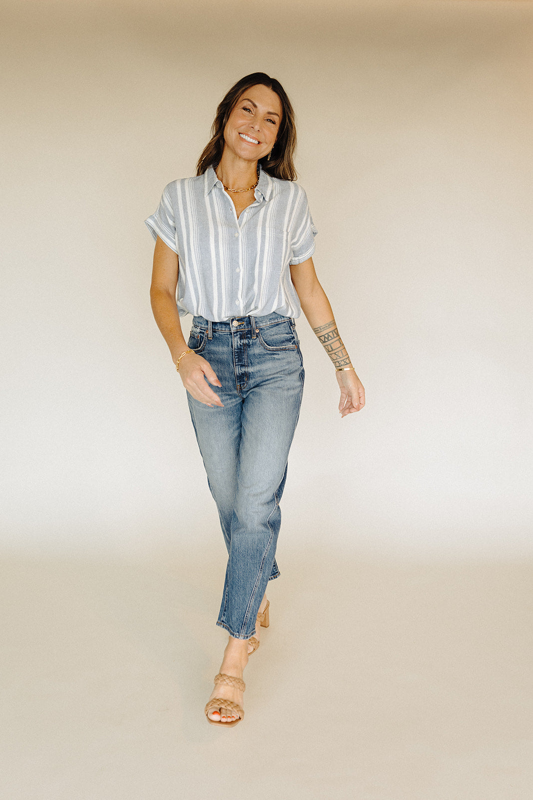 Ivory Blue Benny Shirt