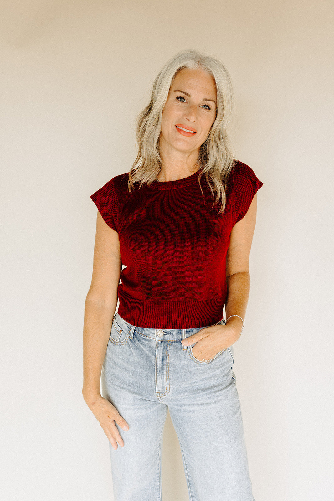 Garnet Eleanor Knit Top