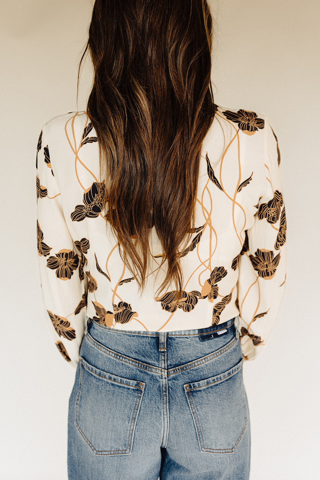 Cream Floral Echoes Of Romance Top