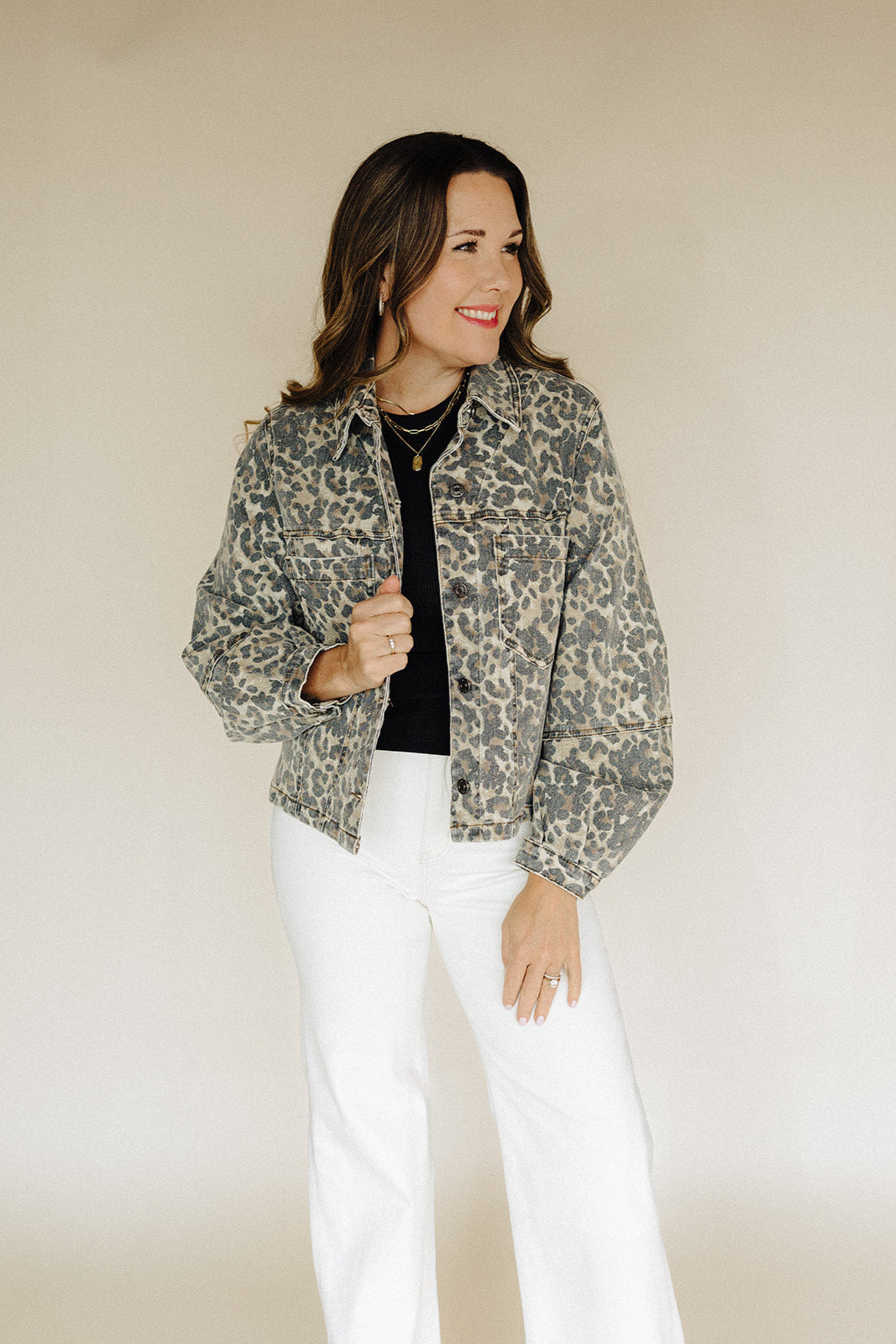 Tan/Brown Bailey Button Front Jacket