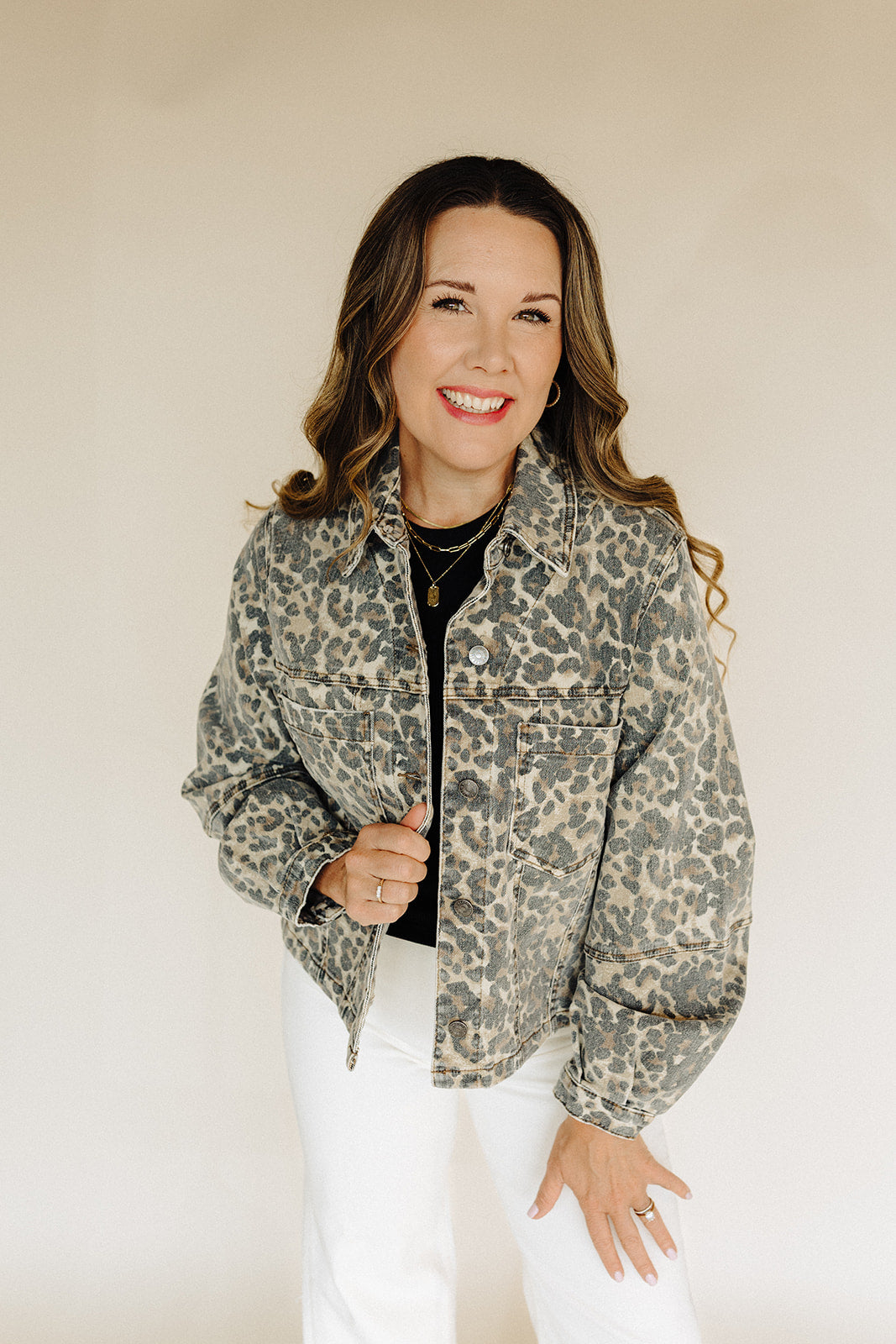 Tan/Brown Bailey Button Front Jacket