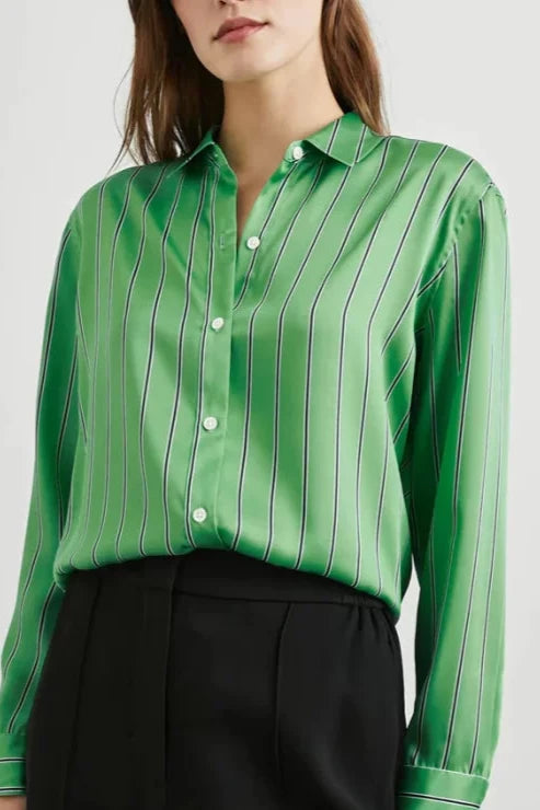 Basil Stripe Elias Button Up