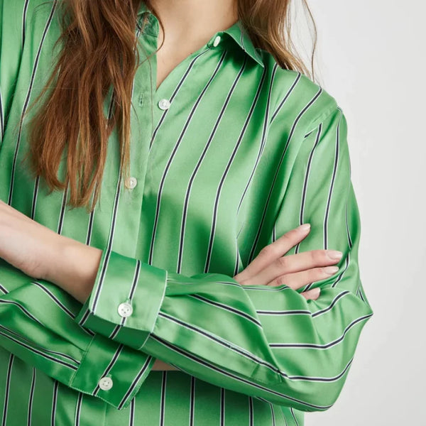 Basil Stripe Elias Button Up