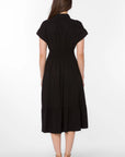Black Emily Midi Dress