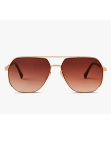 Monaco Brushed Gold Terracotta Gradient Polarized Sunglasses